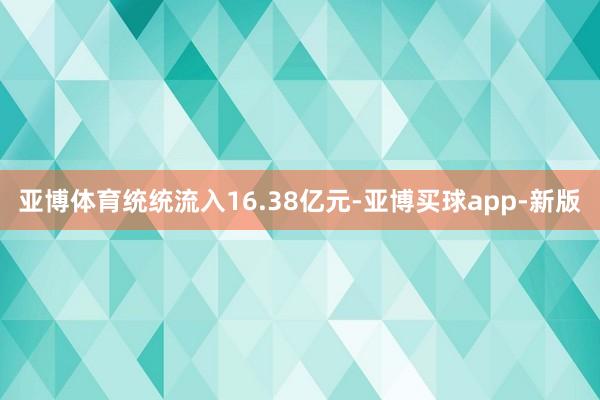 亚博体育统统流入16.38亿元-亚博买球app-新版