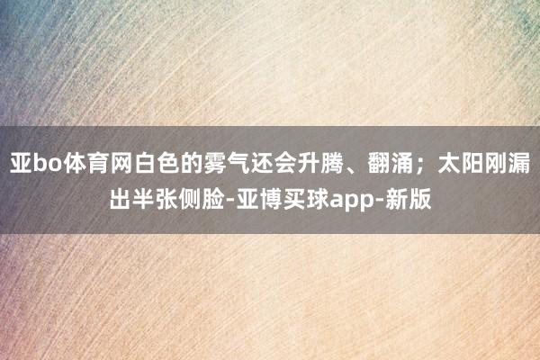 亚bo体育网白色的雾气还会升腾、翻涌；太阳刚漏出半张侧脸-亚博买球app-新版